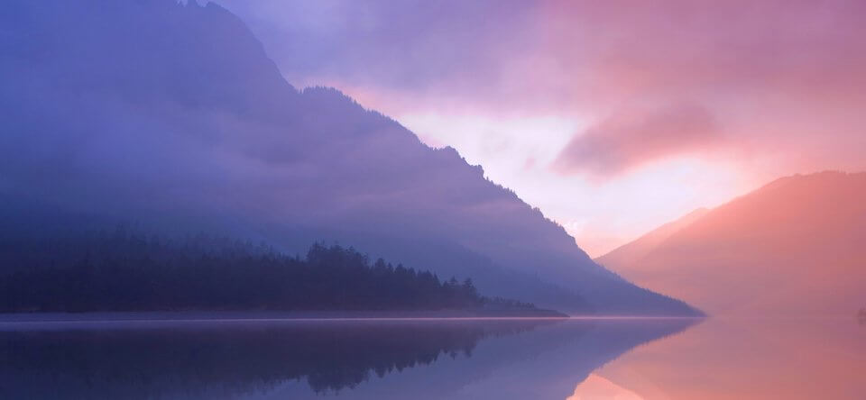 Mountain and lake