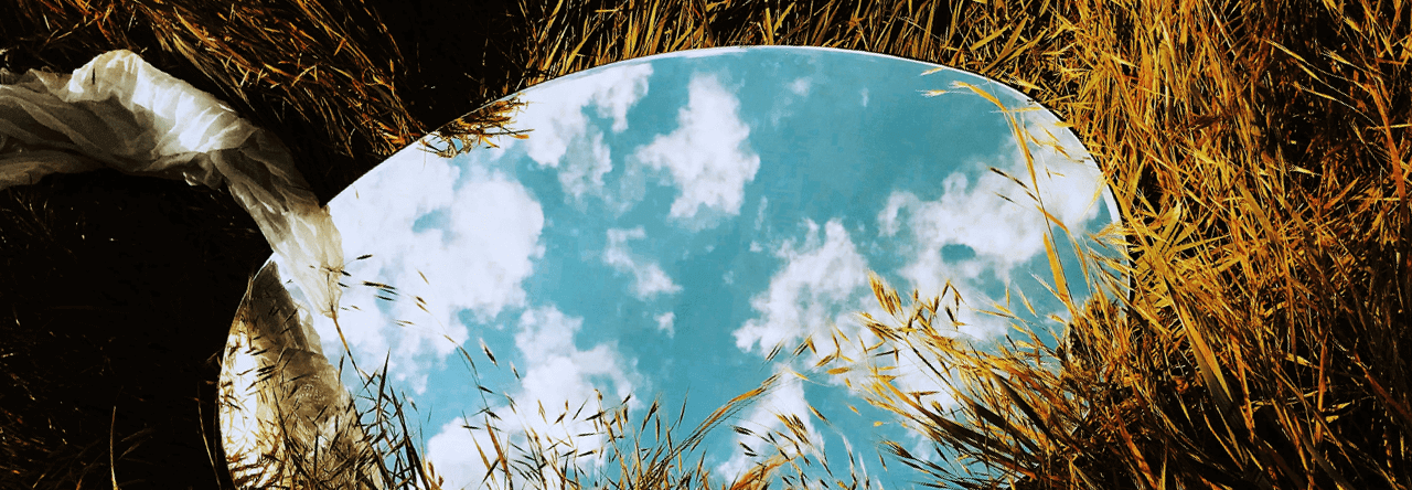 Mirror in the grass