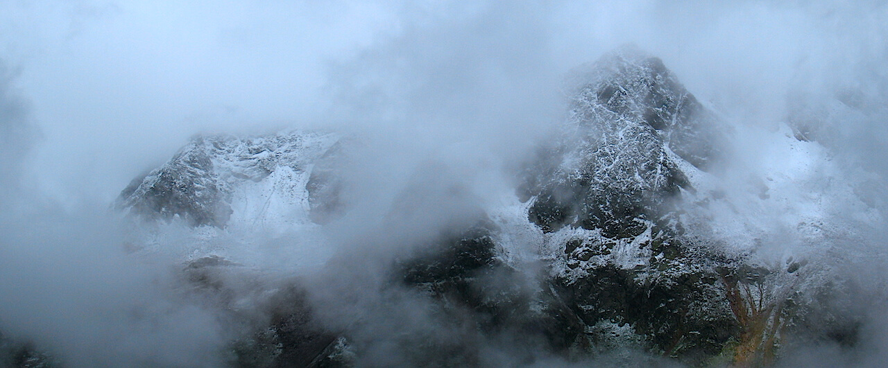 Mountain with cloud